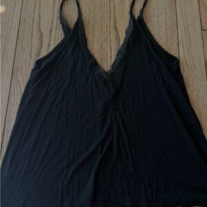 American eagle flowy ribbed lace line top